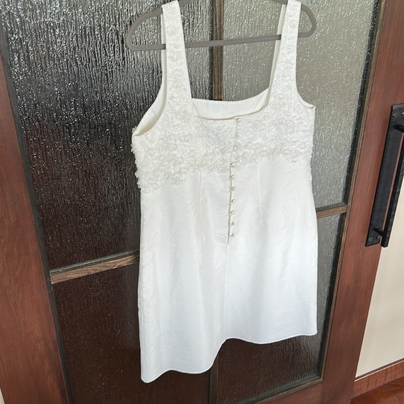 BHLDN Meadow Embellished Square-Neck Mini Dress - size 16 - Picture 9 of 12